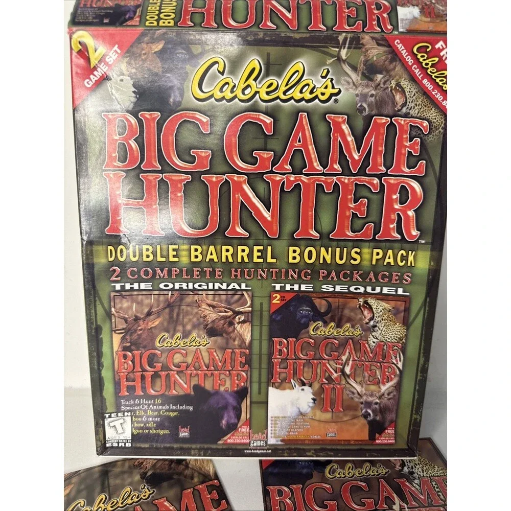 Lot Cabela's Big Game Hunter I & II CARNIVORES Deer Hunter II for PC CD-ROM